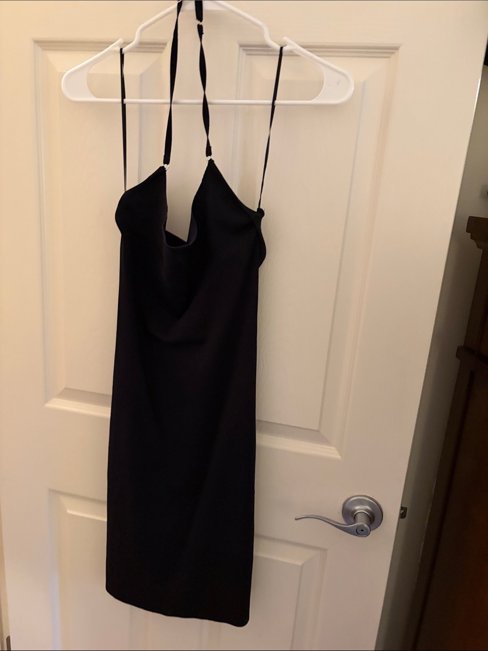 Astr Black Cowl Neck Slip Midi Dress